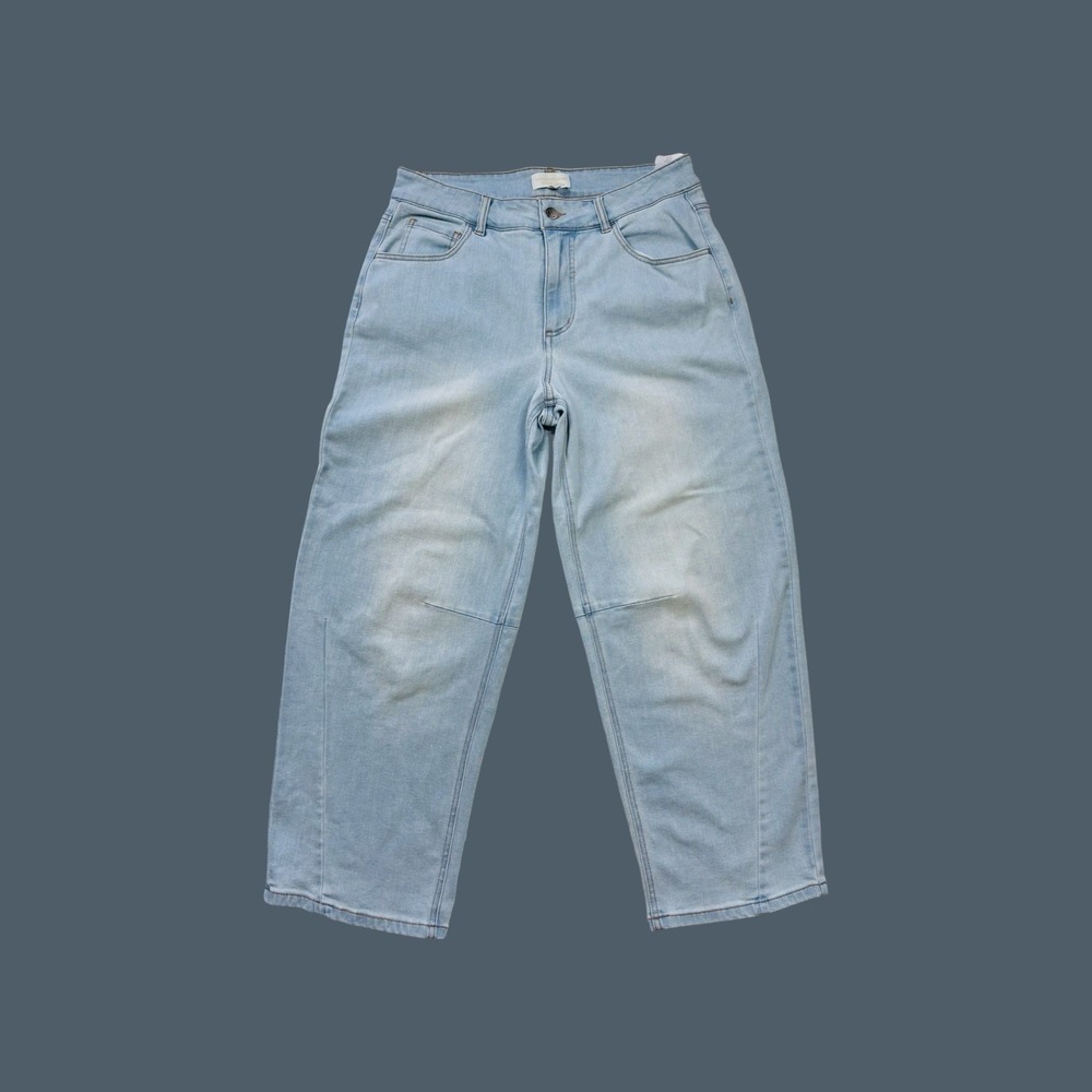 Carla Rockmore Collection Women's Barrel Leg Jean Light Wash Size 12